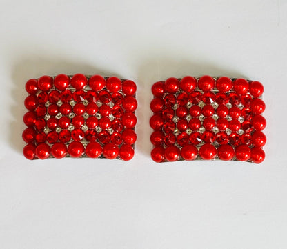 Irish dance buckles pearl and rhinestones - Rhinestone HQ