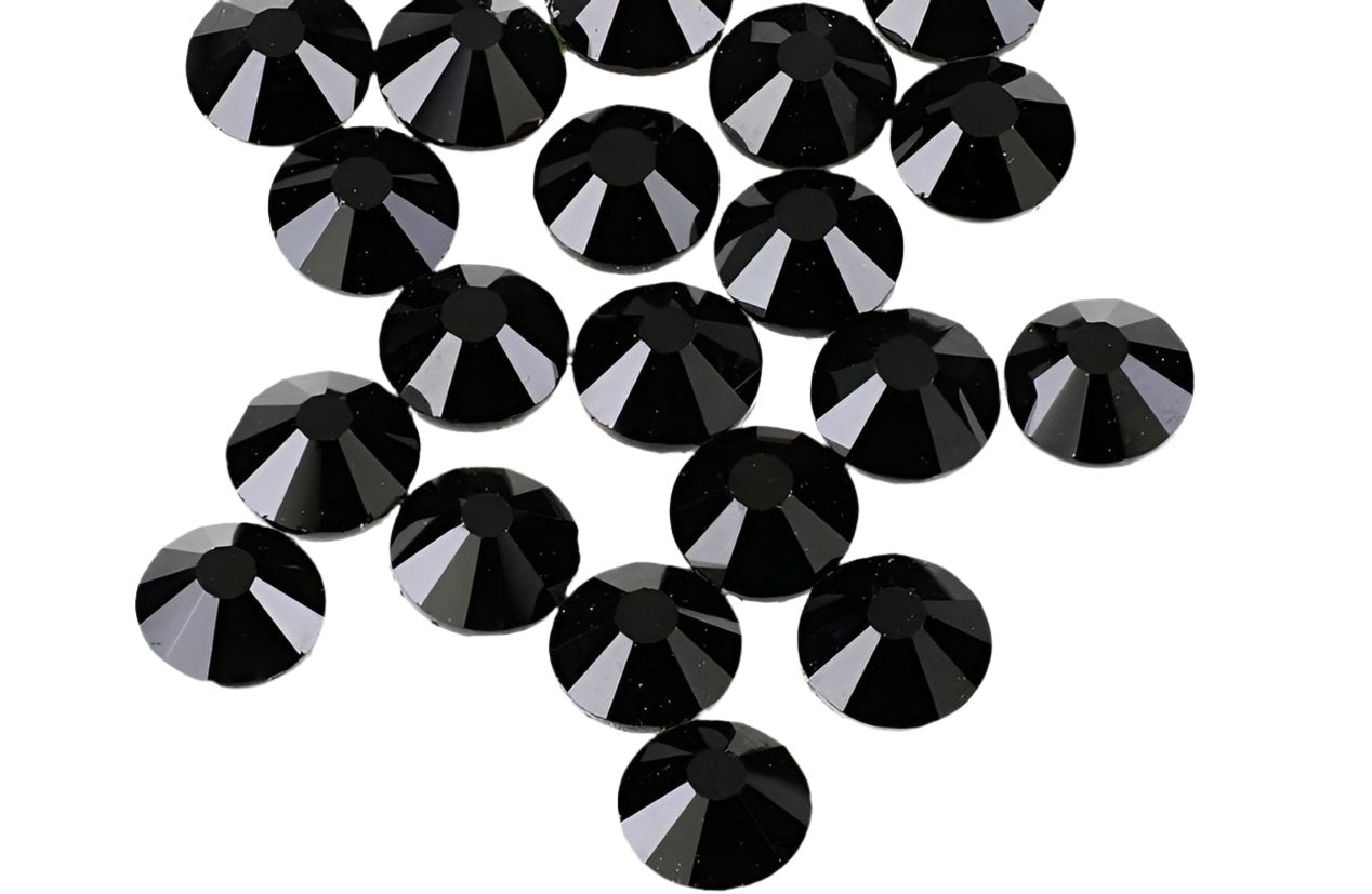 Jet Black Non Hotfix Rhinestones - Rhinestone HQ