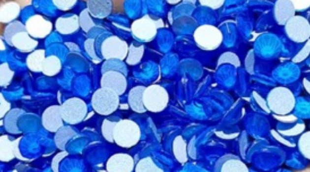 Neon Blue Non Hotfix Glue on Rhinestones - Rhinestone HQ