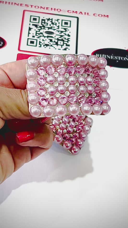 Irish dance buckles pearl and rhinestones - Rhinestone HQ
