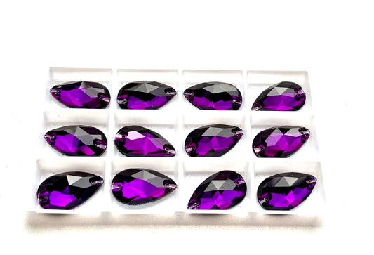 Purple Sew on stone Shapes - Rhinestone HQ