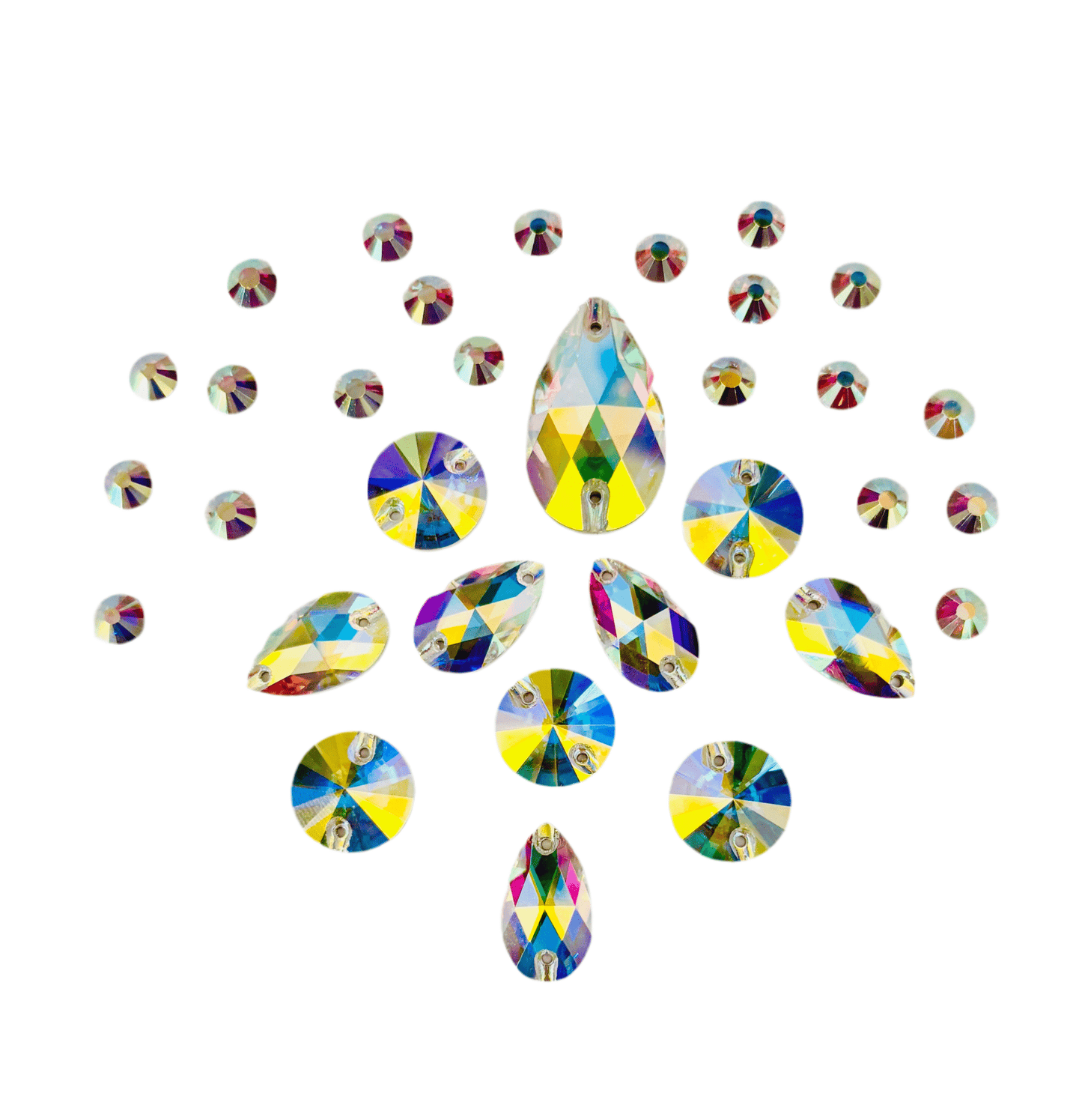 Small mixed shape pack (hair) - Rhinestone HQ