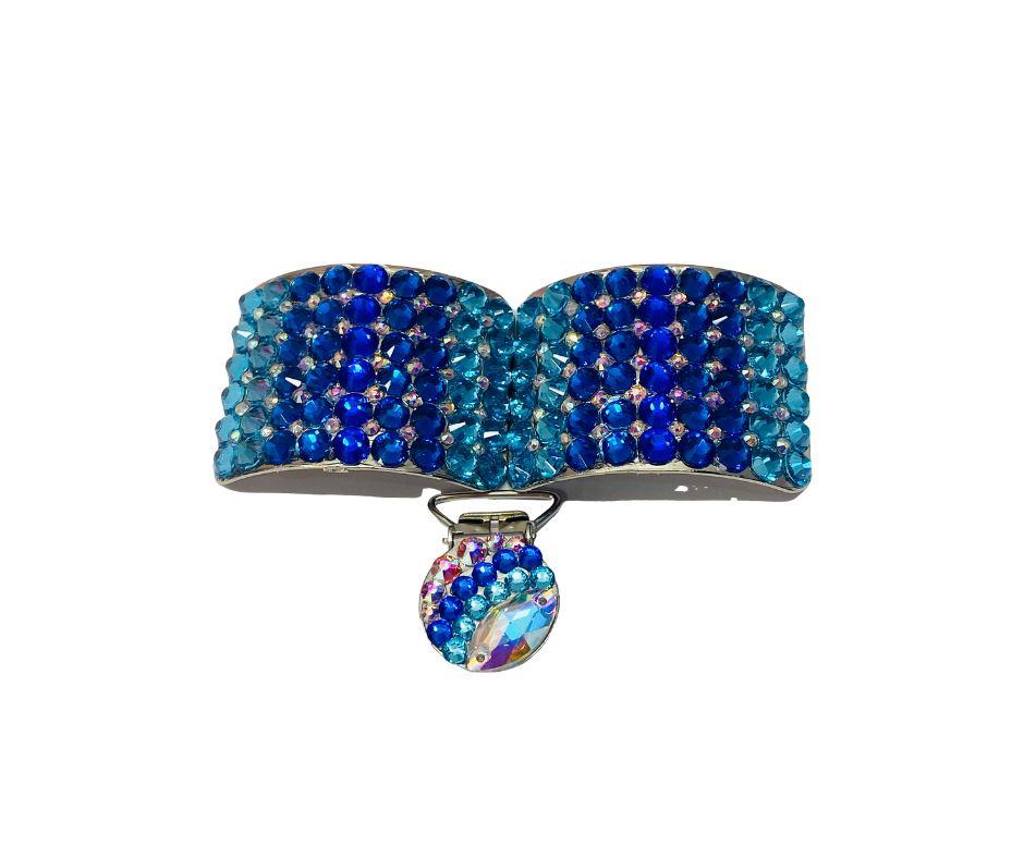 Irish Dancing Dance Shoe Buckles classic deluxe blue blue mix - Rhinestone HQ