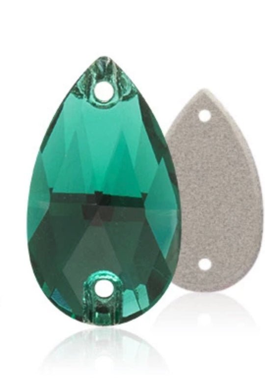 Sew on Stones Shapes Emerald Green - Rhinestone HQ