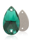 Sew on Stones Shapes Emerald Green-Rhinestone HQ