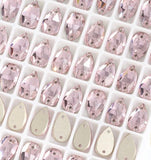 Sew on Stones Shapes Light Rose pink-Rhinestone HQ